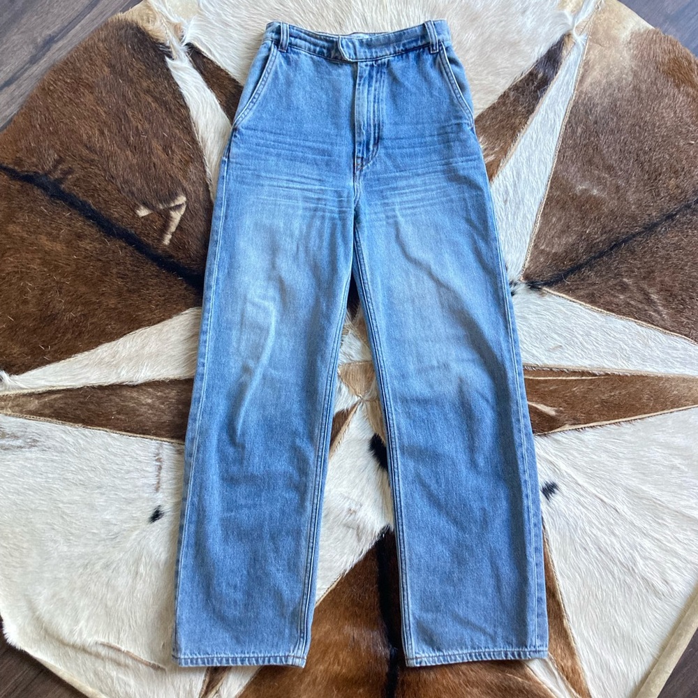 & Other Stories Straight Leg Mid Wash Jeans